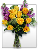 Carnival Creation - Yellow Roses Flower Bouquet